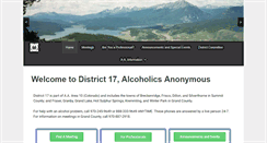 Desktop Screenshot of district17coloradoaa.org